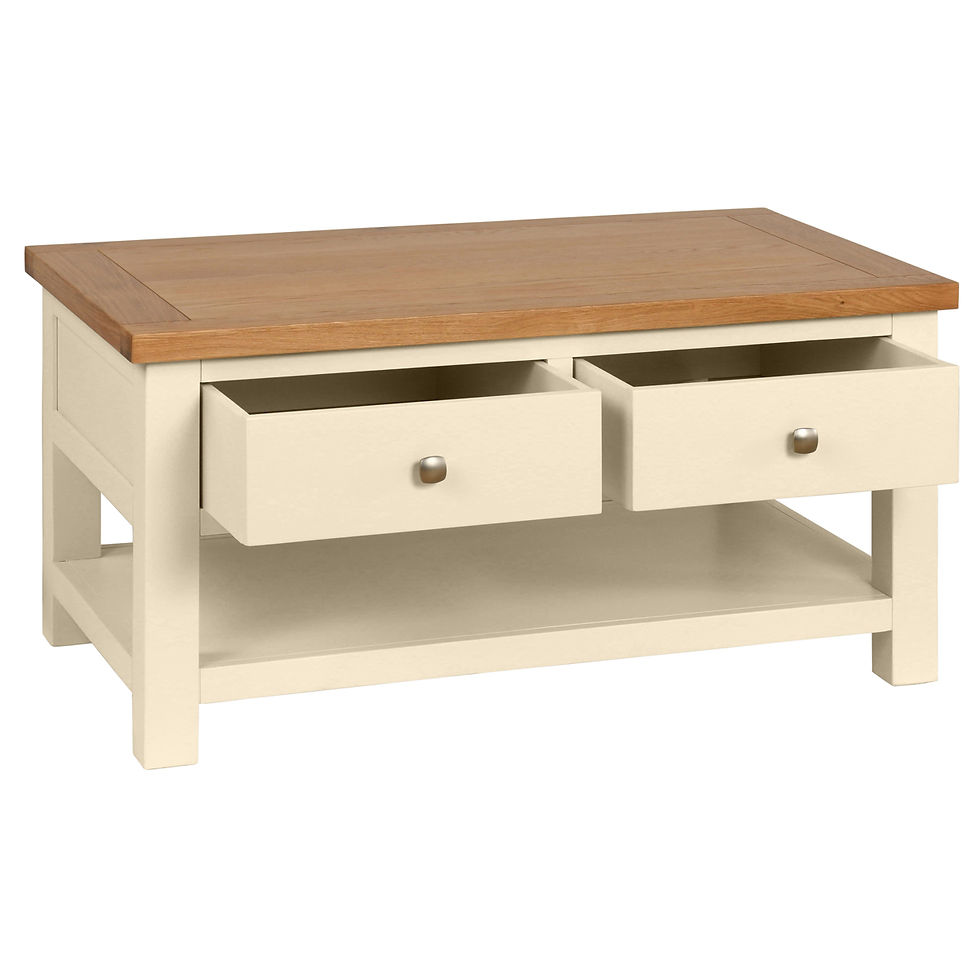Thumbnail: Dawlish Warren Painted Coffee Table with 2 Drawers In Ivory