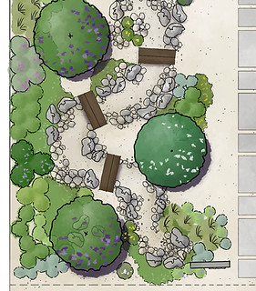 plano de paisajismo ambientado