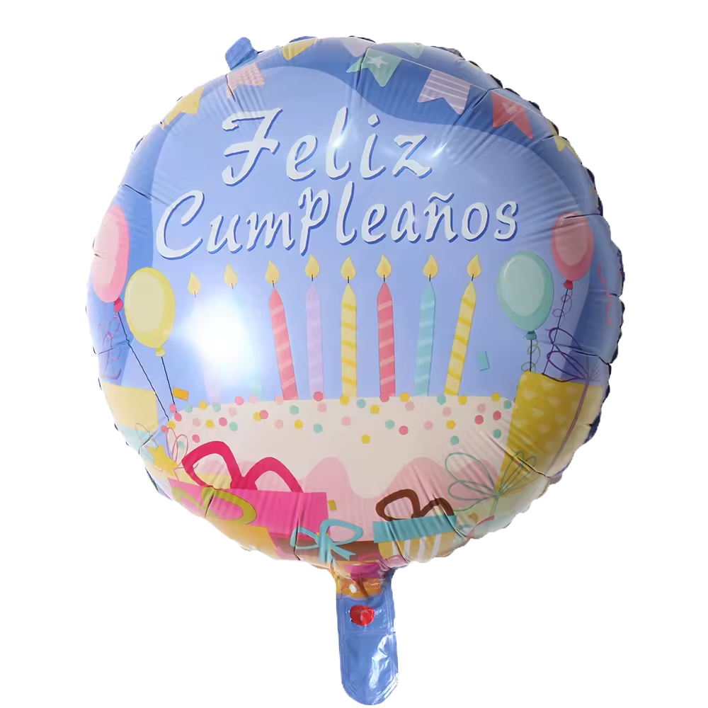 Feliz cumpleaños velitas azul 18"