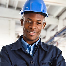 Worker with Blue Helmet