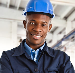 Worker with Blue Helmet