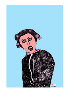 "an ex" is an original illustration done by Rose Haywood, also known as morose and moroseheartcreations.