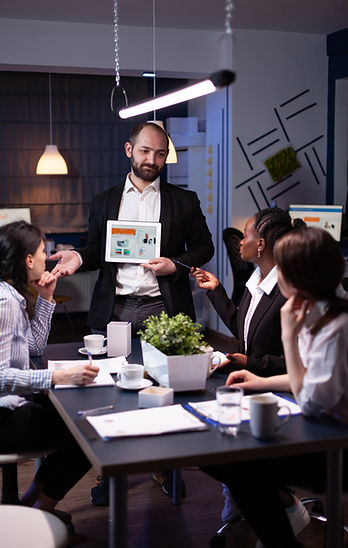 business-entrepreneur-man-presenting-company-statistics-using-tablet-financial-presentatio