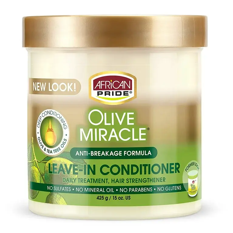 African Pride Olive Miracle Moisturizing Anti-Breakage Leave-in Conditioner, 15