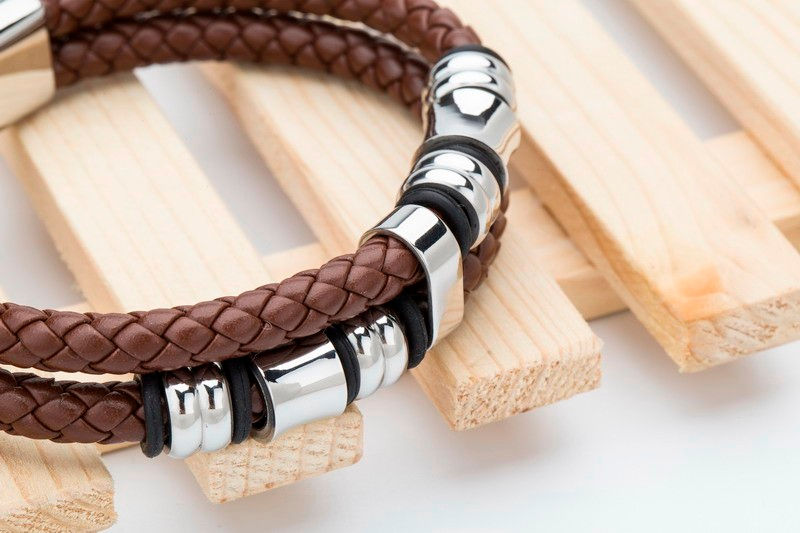 Miniatura: Pulsera para Hombre Silicona y Acero inoxidable. Diseño minimalista