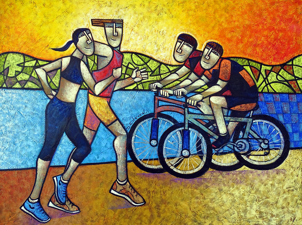 MUNDO FITNESS - Óleo sobre tela - 91 x 122 cm.