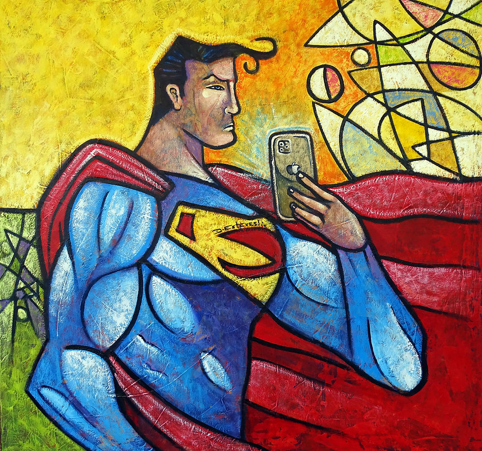 KRIPTONITA - Óleo sobre tela - 80 x 80 cm.