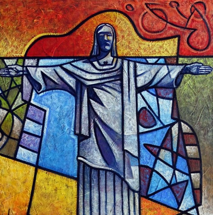 AOS PÉS DO REDENTOR - Óleo sobre tela - 80 x 60 cm