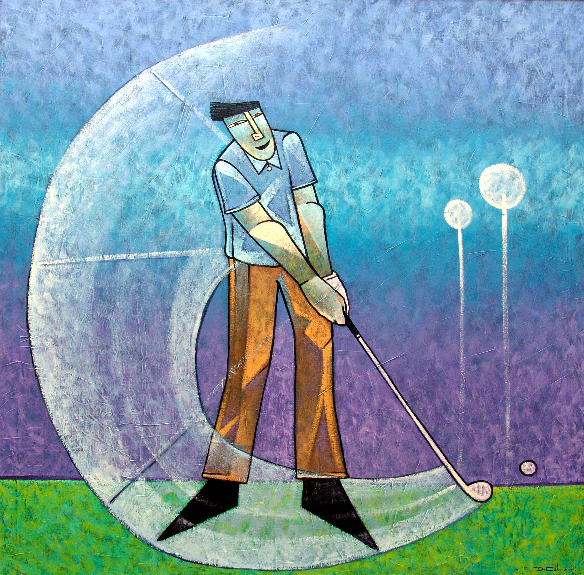 SÉRIE GOLF - Óleo sobre tela - 110 x 110 cm.