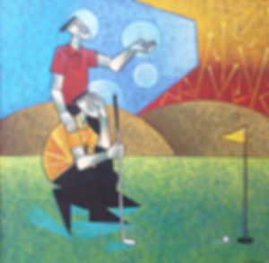 Série golfe - 110 x 110 cm.
