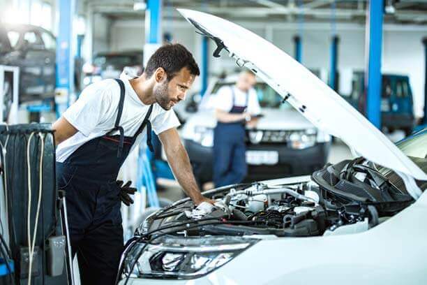 car maintenance in garage
