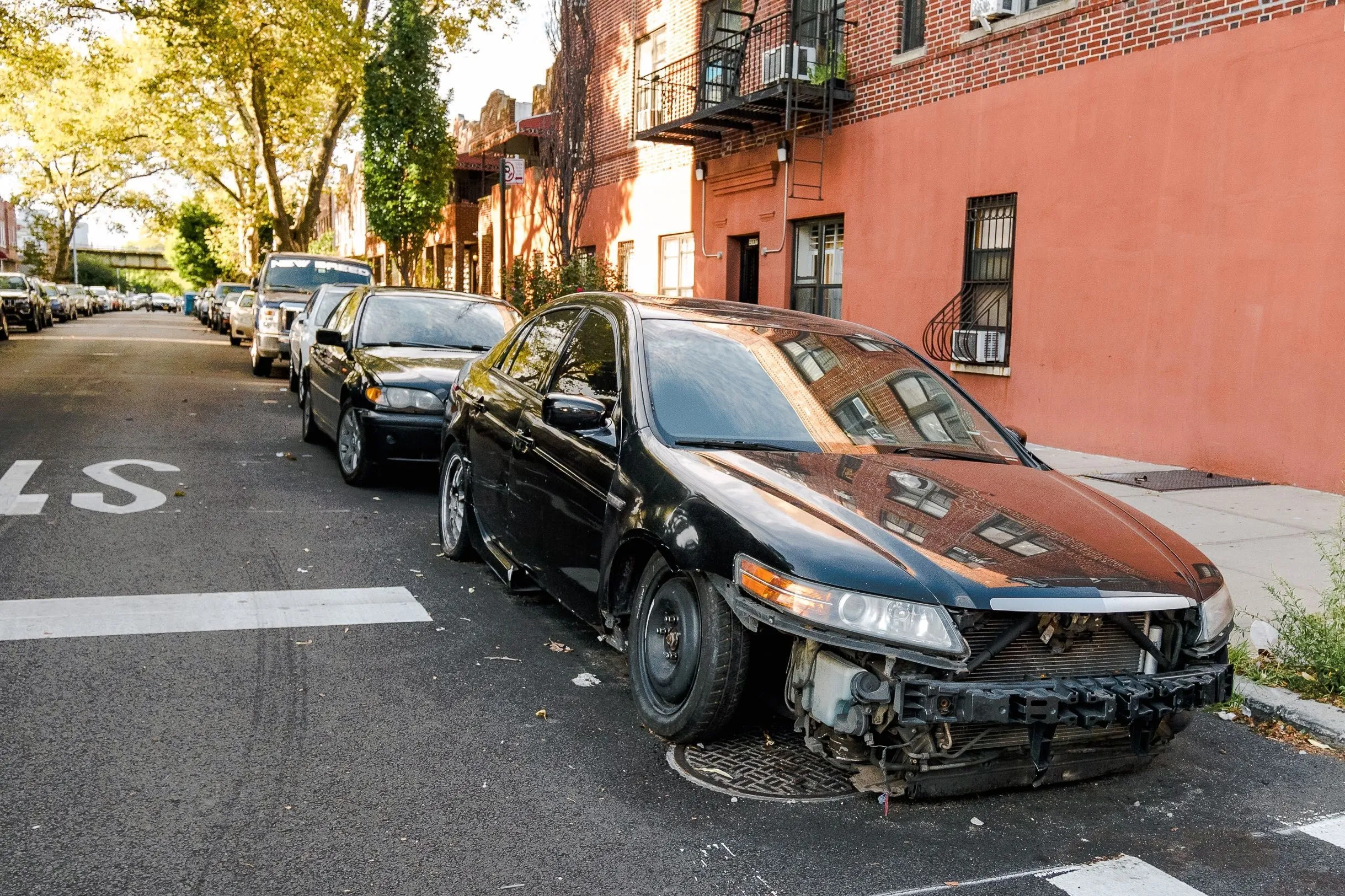 abandoned car
