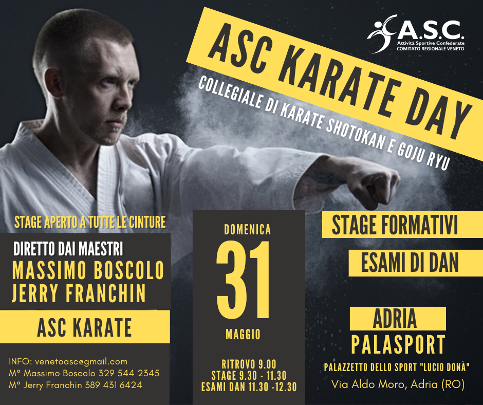 ASC KARATE DAY - Adria 31 Maggio 2026
