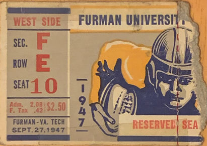 Antique VPI football ticket stub