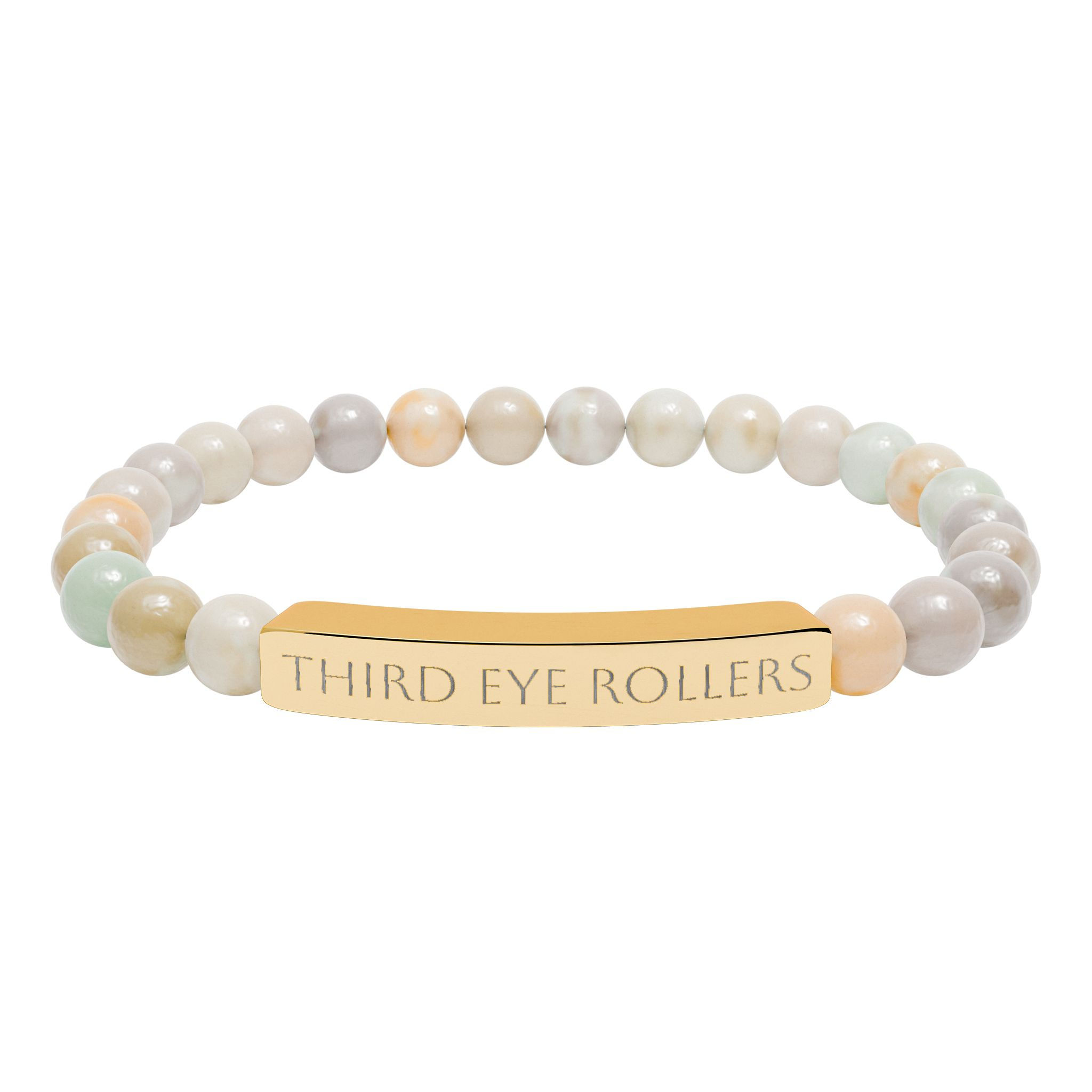 Third Eye Rollers Engraved Natural Stone Bracelet