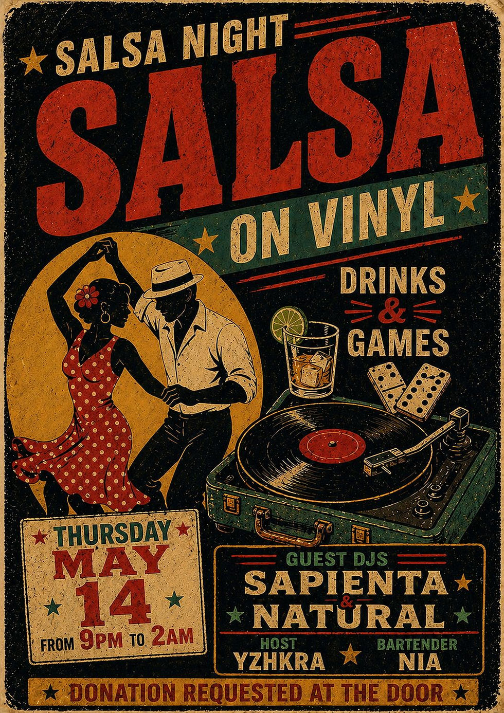 Salsa on Vinyl @ The Dirty Library