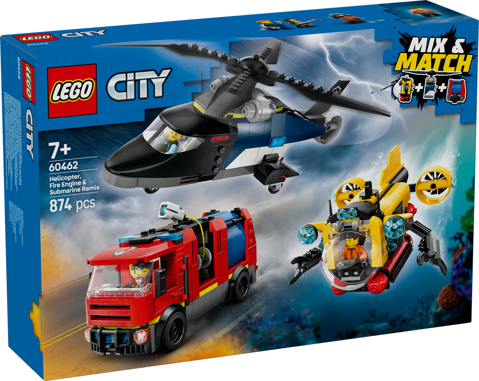 60462 Helicopter, Fire Truck & Submarine Remix