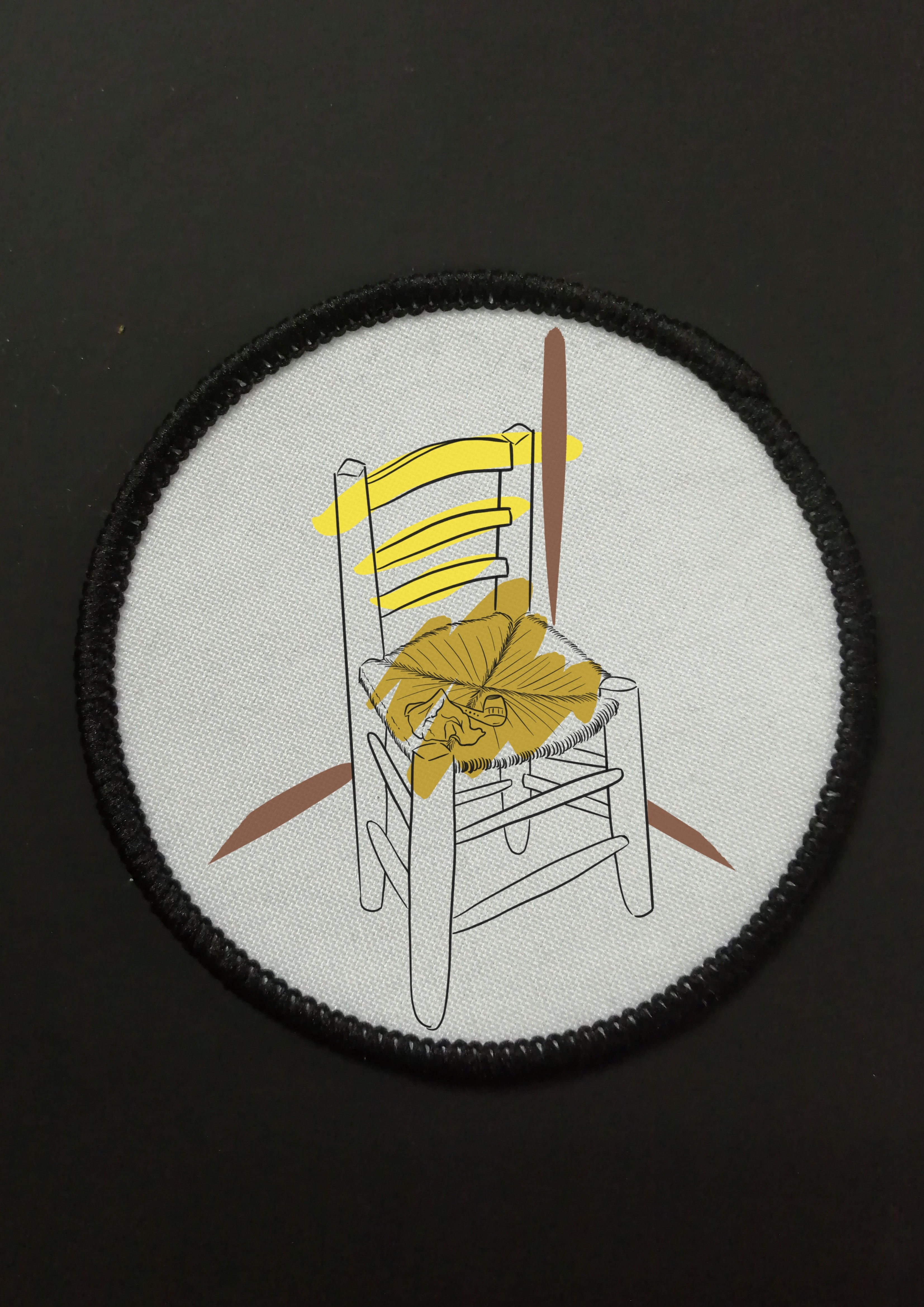 Parche textil - La silla de Van Gogh