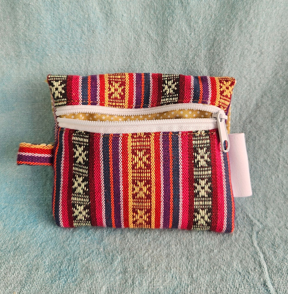 Miniatura: Small purse - 10x9cm - Ethnic multicolor red