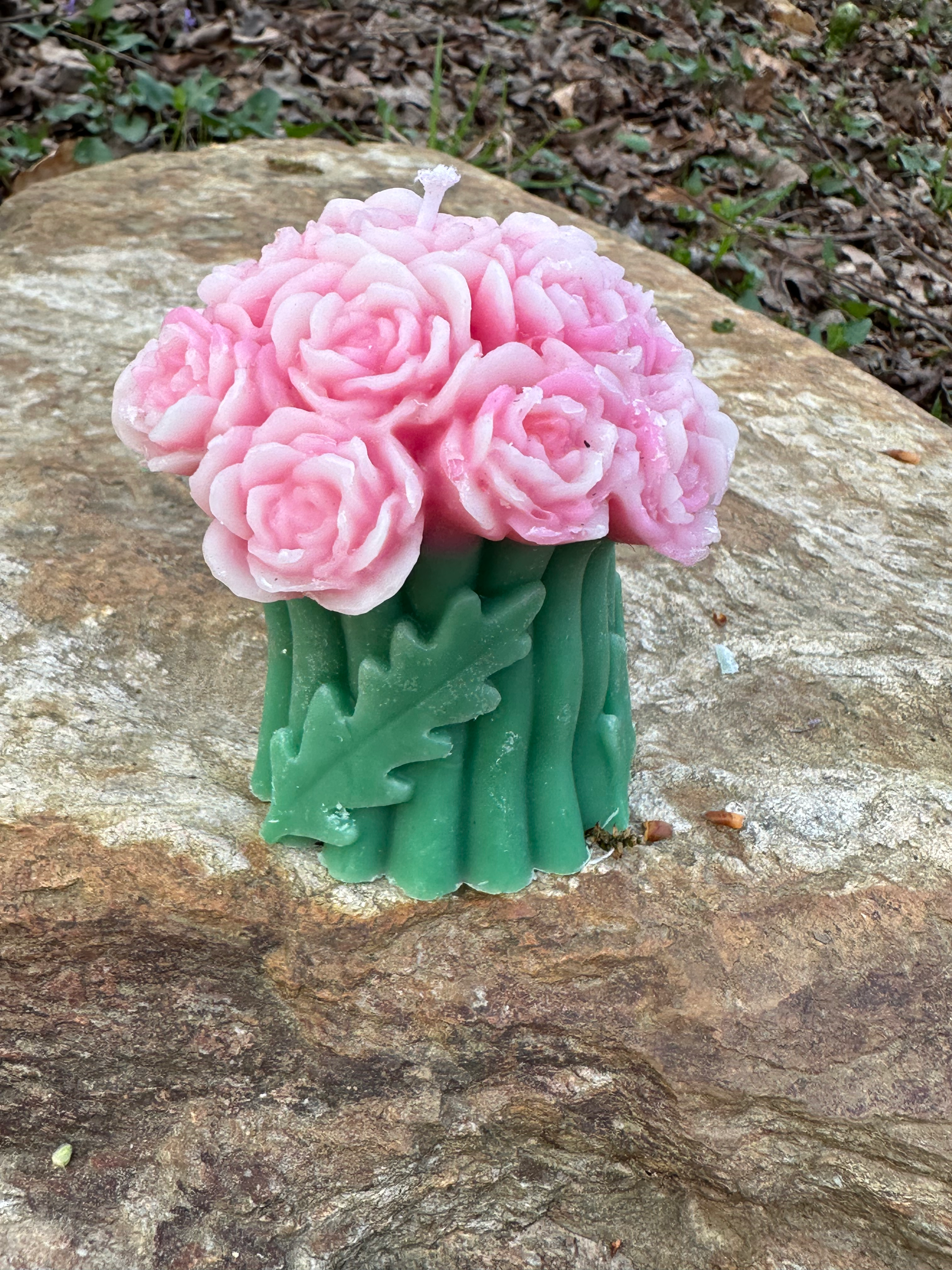 Flower bouquet candle