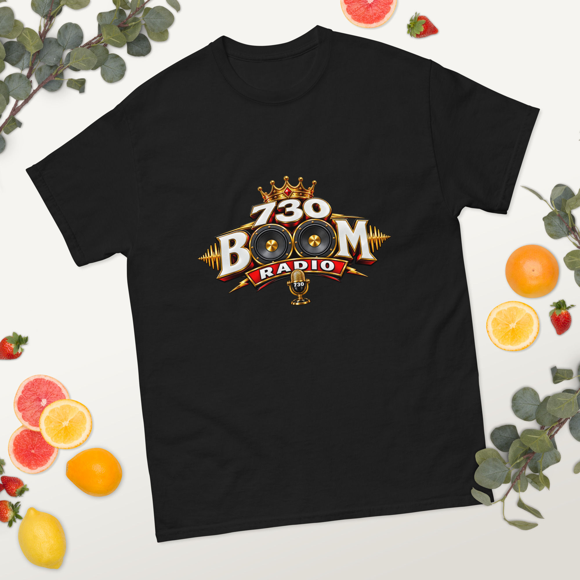 730 Boom Radio logo Unisex classic tee