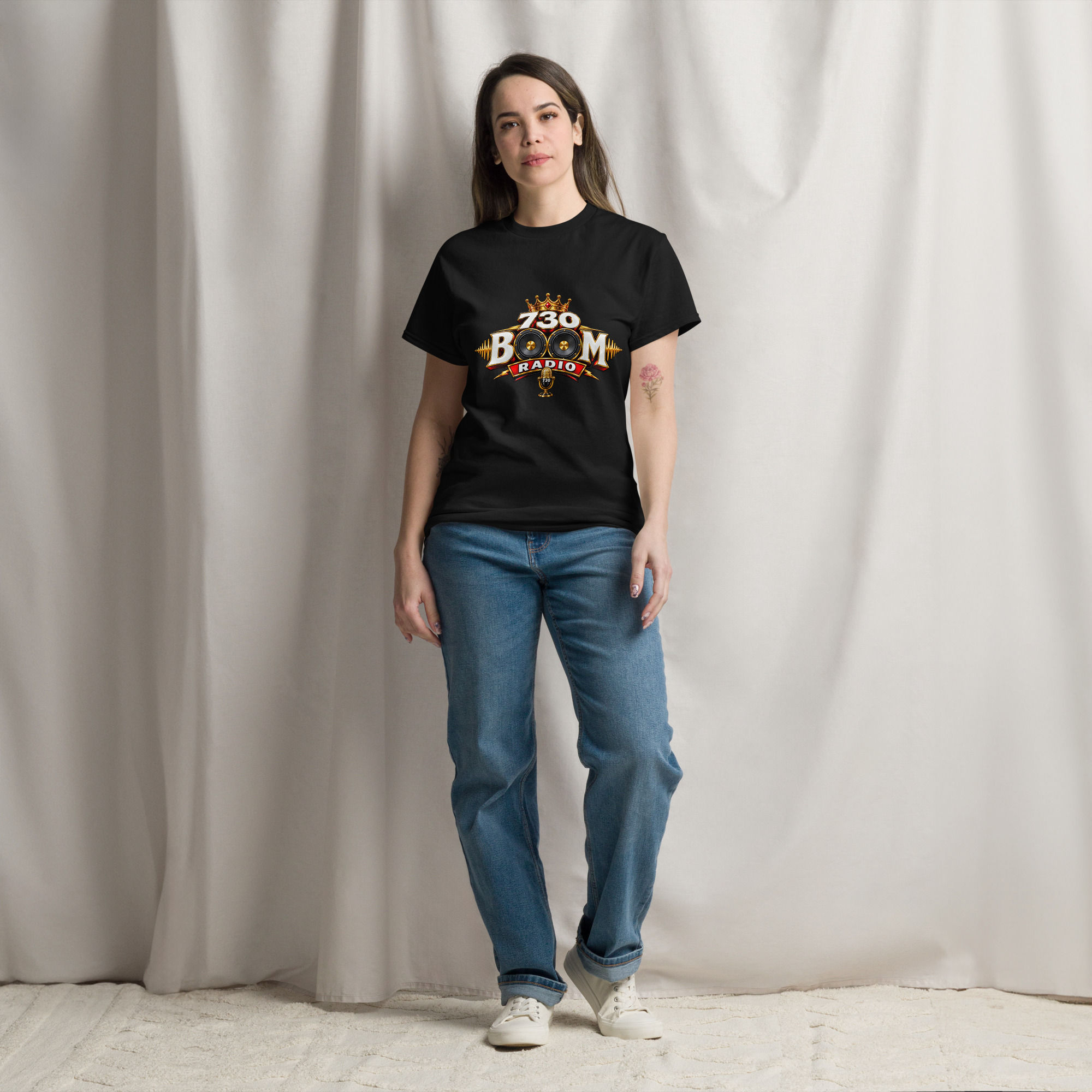 730 Boom Radio logo Unisex classic tee