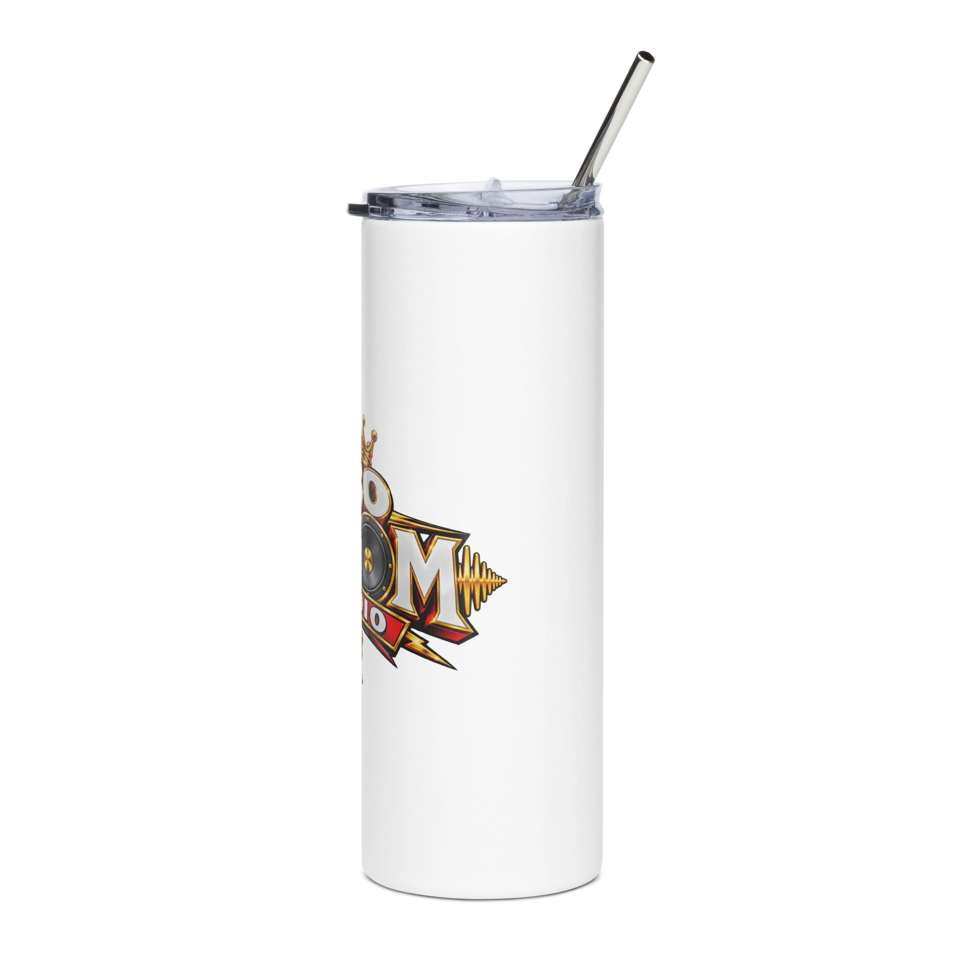 730 Boom Radio logo Stainless steel tumbler