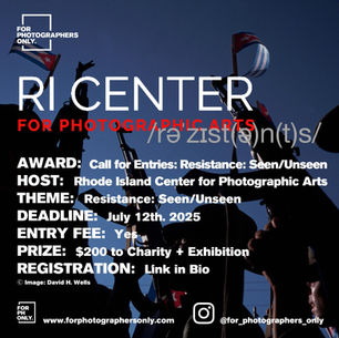 Rhode Island Center for Photographic Arts - Resistance: Seen/Unseen Call for Entries