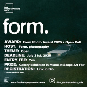 Form. Photo Award 2025 - Open Call