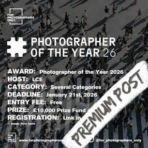 LCE - Photographer of the Year 2026 Call for Entries