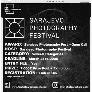 Sarajevo Photography Festival 2025 - Call for Entries