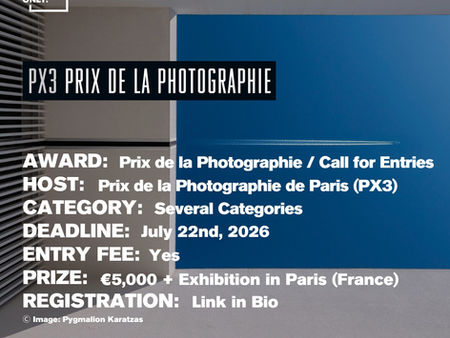 Le Prix de la Photographie de Paris - Open Call for Photographers