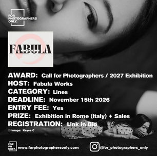Fabula Works - Call for Photographers / 2027 Exhibition