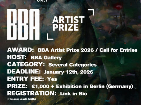 BBA Artist Prize - Call for Entries 2026