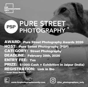 Pure Street Photography Awards 2026 - Open Call