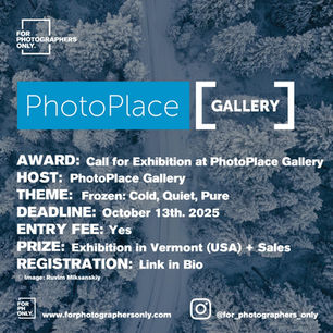 Photo Place Gallery - "Frozen: Cold, Quiet, Pure" Call for Entries