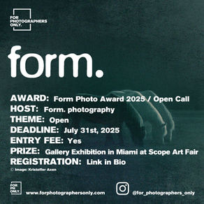 Form. Photo Award 2025 - Open Call