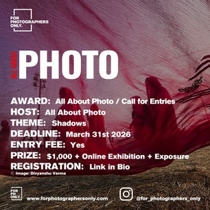 All About Photo - "Shadows" Photography Contest 2026 Open Call