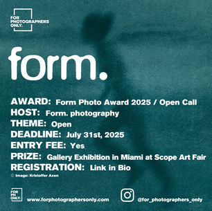 Form. Photo Award 2025 - Open Call