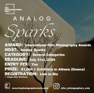The Analog Sparks - International Film Photography Awards 2026