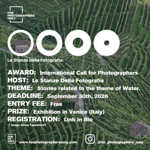 Le Stanze della Fotografia Foundation - "Immagini e Trame d’Acqua" Open Call