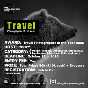 Travel Photographer of the Year 2026 Open Call
