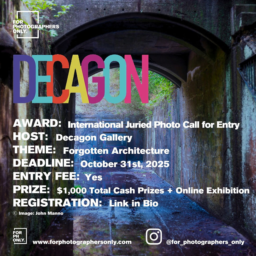 Decagon Gallery - "Forgotten Architecture" International Juried Photography Call for Entry