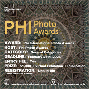 Phi Photo Awards - International Photography Awards Open Call