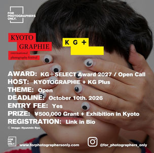 KYOTOGRAPHIE + KG + - Open Call 2027