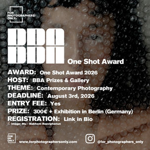 BBA Photography Prize - One Shot Award Call for Entries
