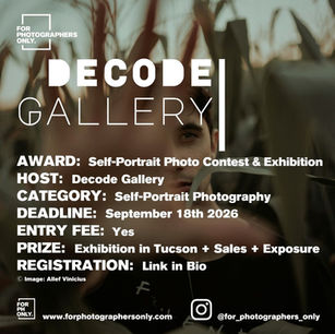 Decode Gallery - Self Portrait: Call for Exhibition