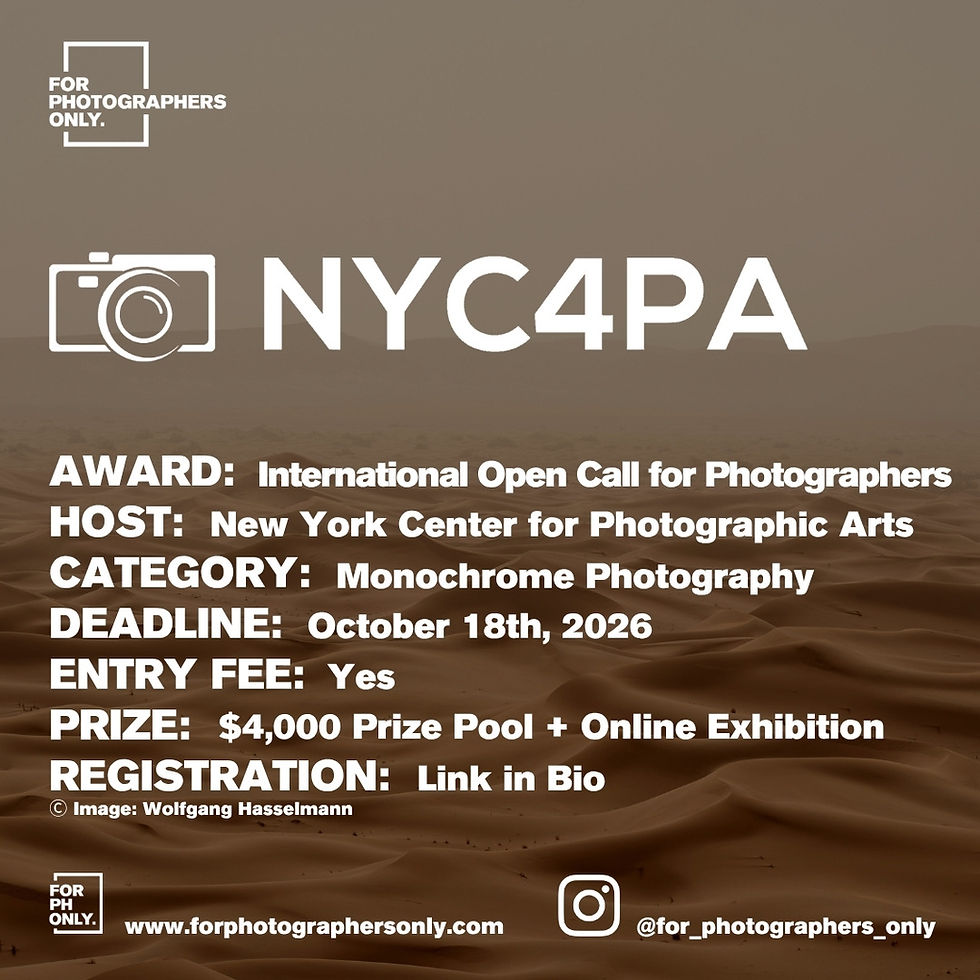 NYC4PA - "Monochrome" International Juried Photography Call for Entry