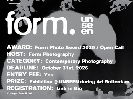 Form Photography Award x UNSEEN - Call for Entries