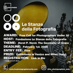 Le Stanze della Fotografia Foundation - Free Call 2026 for Photographers Under 30 